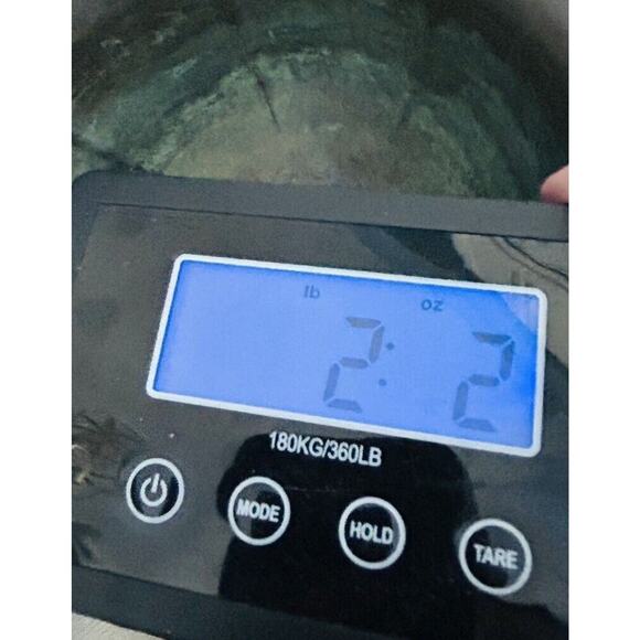 Vintage Brass 7” Compote Marble Pedestal Base Bowl Patina - Picture 10 of 10